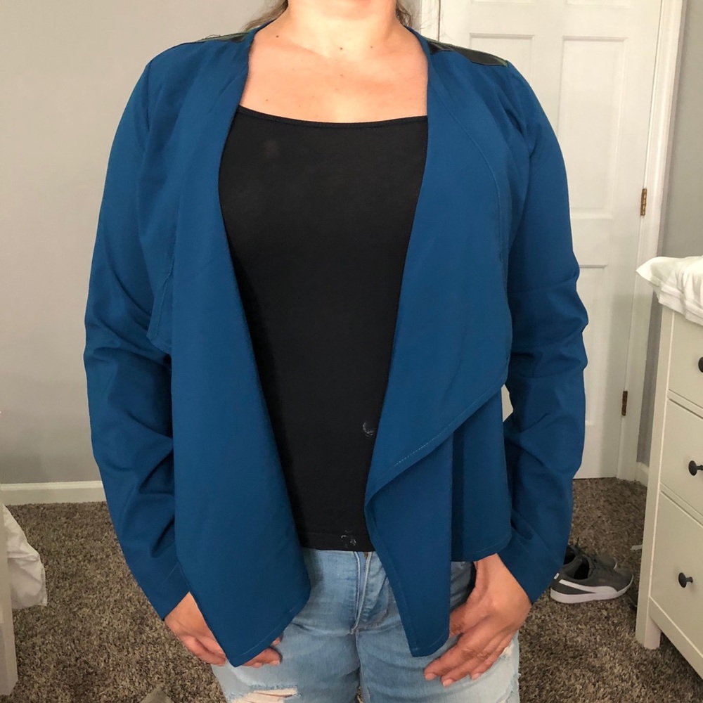 Blue cardigan